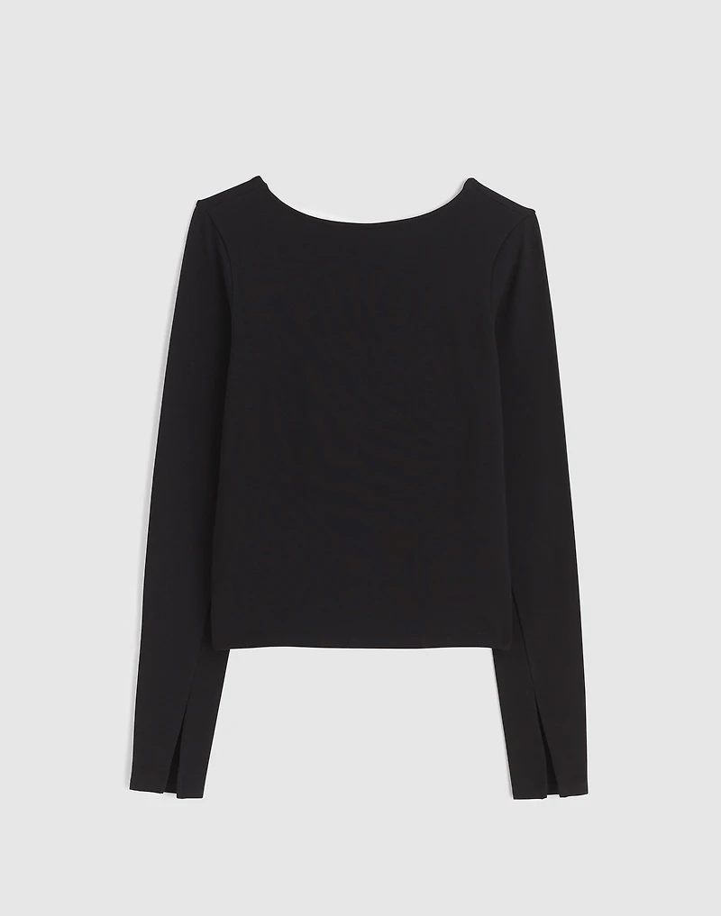 Long-Sleeve Scoopback Tee | Madewell