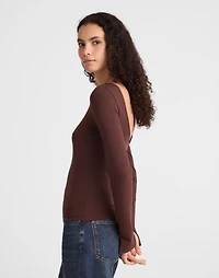 Long-Sleeve Scoopback Tee | Madewell