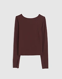 Long-Sleeve Scoopback Tee | Madewell