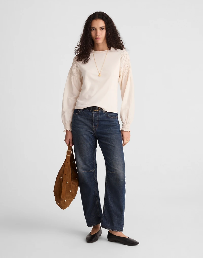 Smocked Long-Sleeve Tee | Madewell