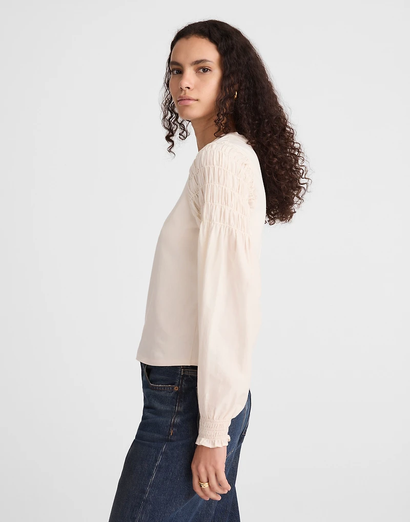 Smocked Long-Sleeve Tee | Madewell