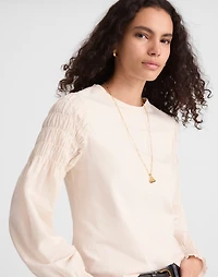 Smocked Long-Sleeve Tee | Madewell