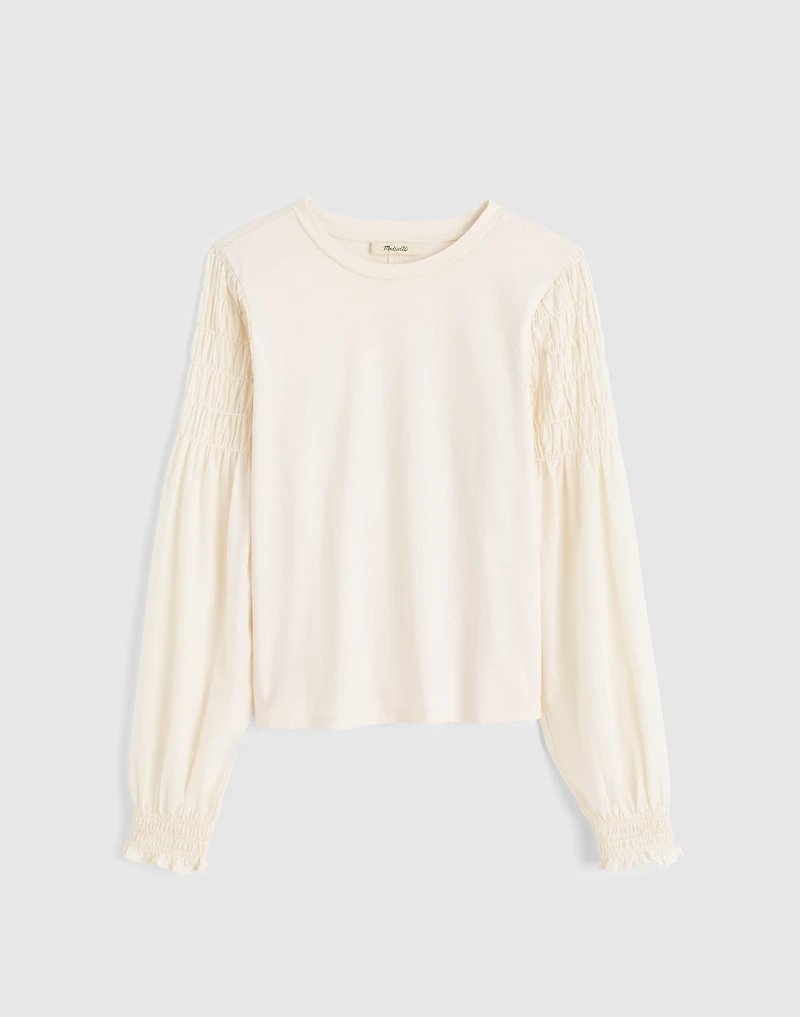 Smocked Long-Sleeve Tee | Madewell