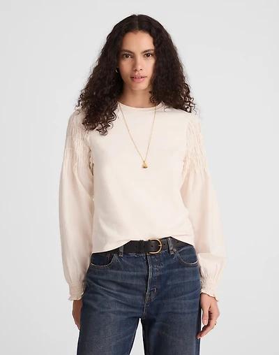 Smocked Long-Sleeve Tee | Madewell