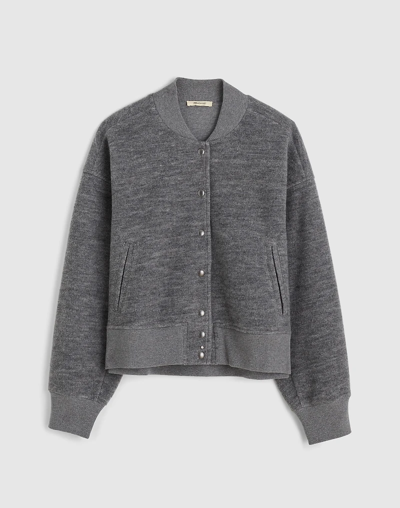 Double-Faced Knit Bomber Jacket | Madewell