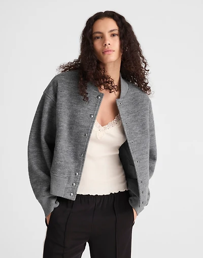 Double-Faced Knit Bomber Jacket | Madewell
