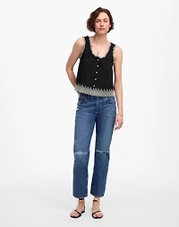 Embroidered Scalloped Tank | Madewell