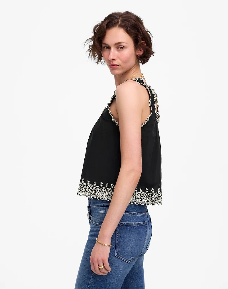 Embroidered Scalloped Tank | Madewell