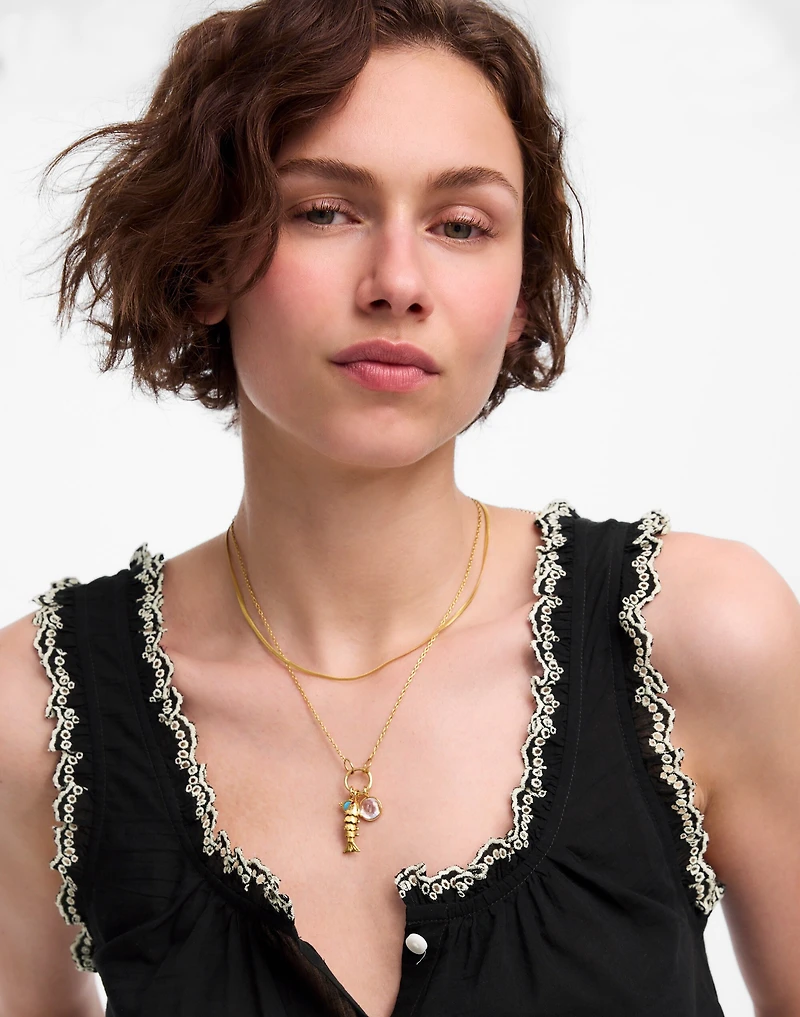Embroidered Scalloped Tank | Madewell