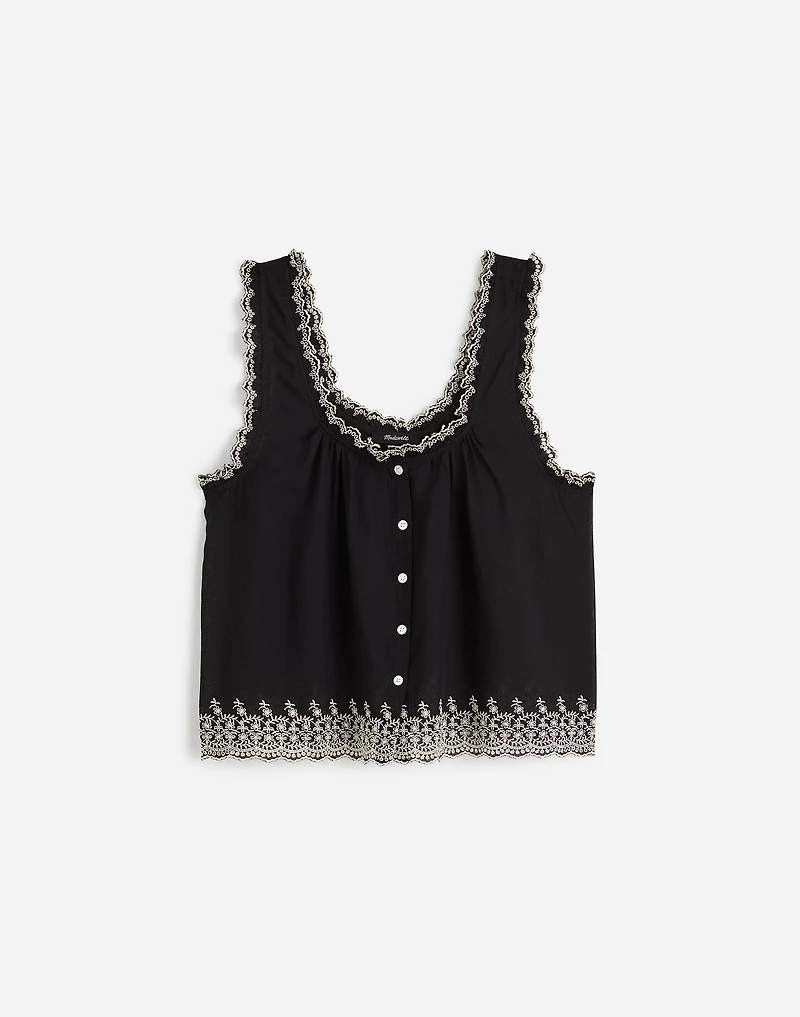 Embroidered Scalloped Tank | Madewell