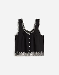 Embroidered Scalloped Tank | Madewell