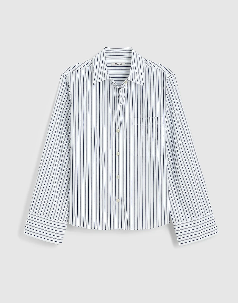 Easy Y-Neck Button-Up Shirt