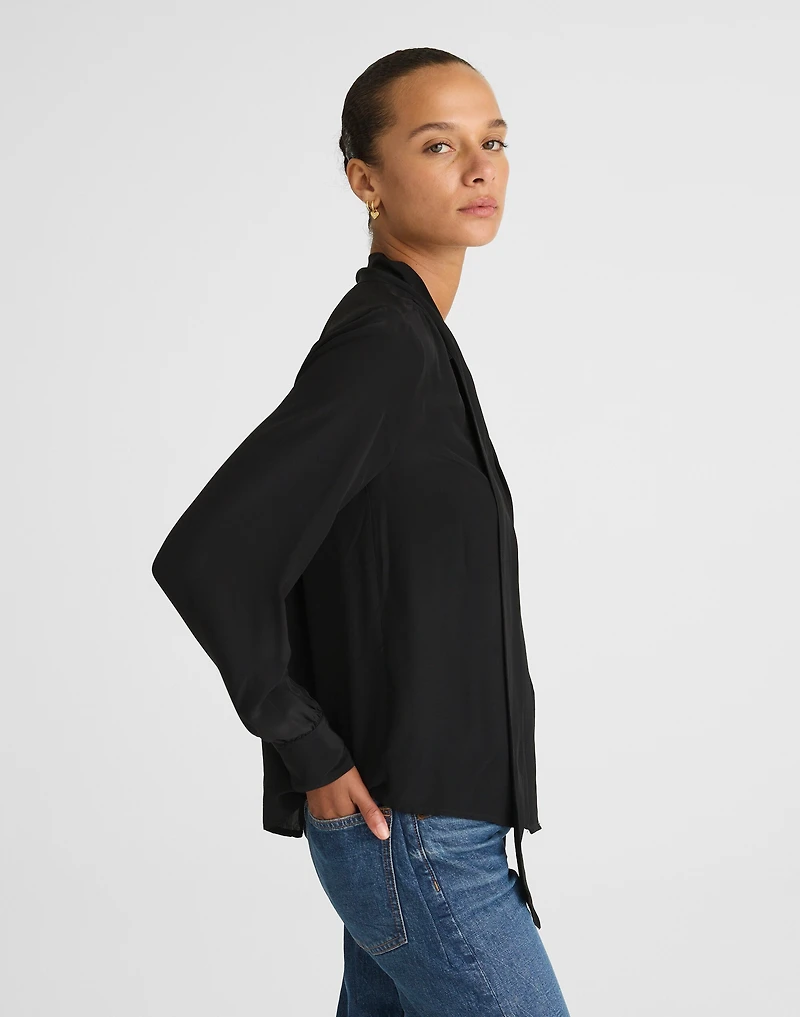Tie-Neck Long-Sleeve Top | Madewell