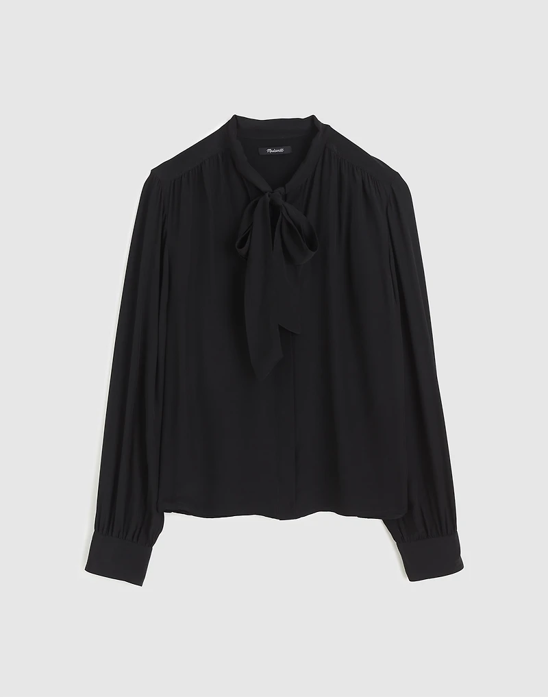 Tie-Neck Long-Sleeve Top | Madewell