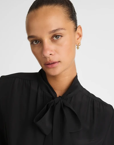 Tie-Neck Long-Sleeve Top | Madewell