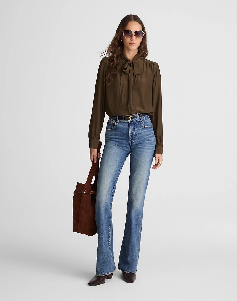 Tie-Neck Long-Sleeve Top | Madewell