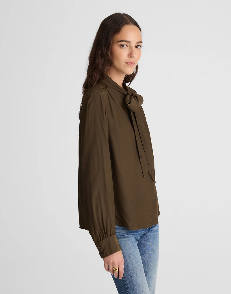 Tie-Neck Long-Sleeve Top | Madewell