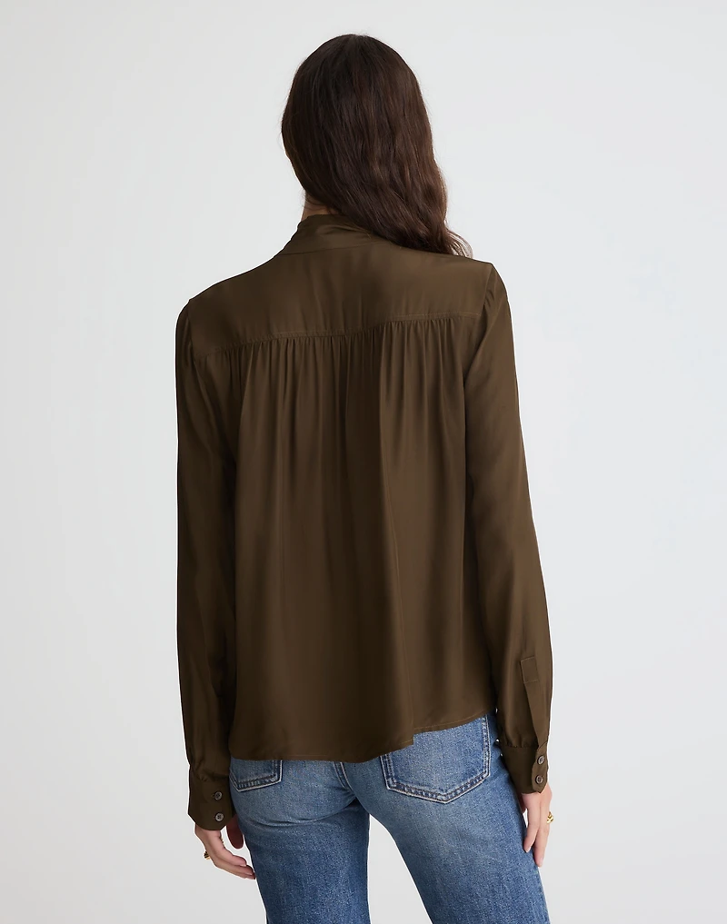 Tie-Neck Long-Sleeve Top | Madewell