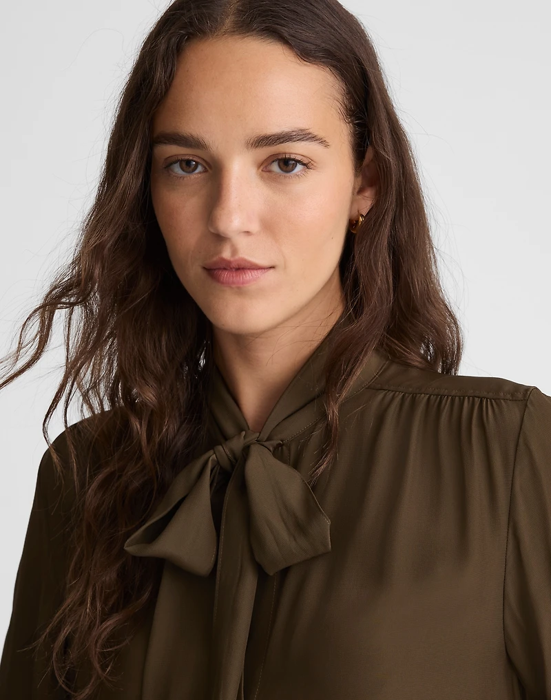 Tie-Neck Long-Sleeve Top | Madewell