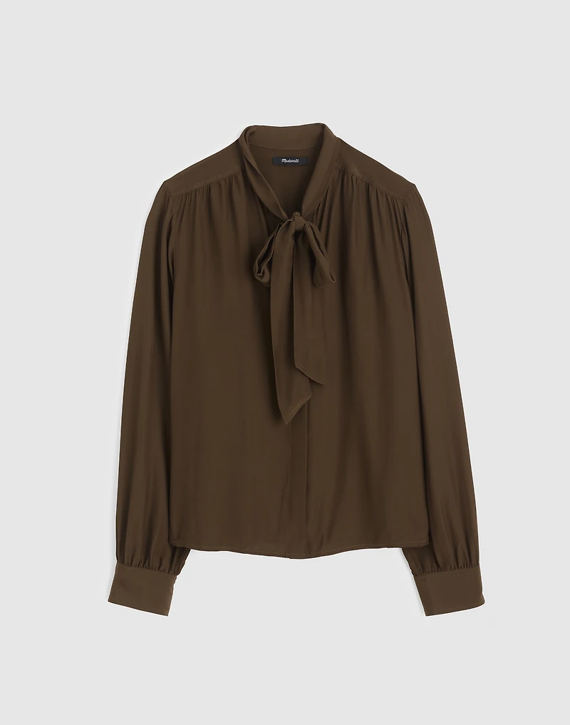 Tie-Neck Long-Sleeve Top | Madewell