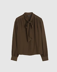 Tie-Neck Long-Sleeve Top | Madewell