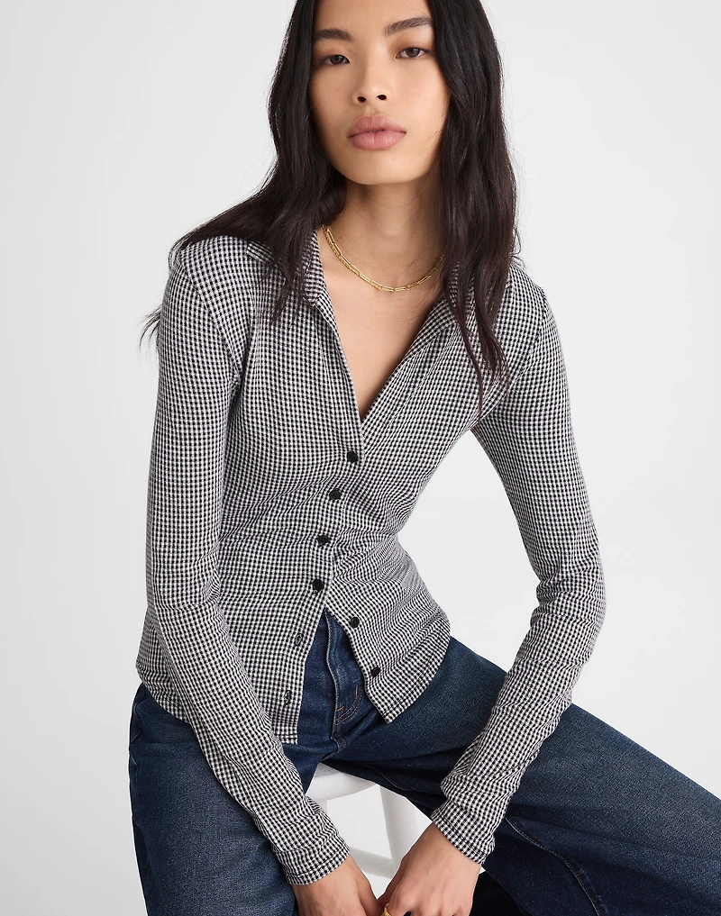 Camp Long-Sleeve Top Gingham | Madewell