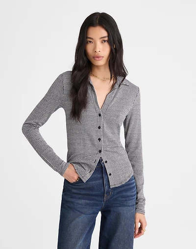 Camp Long-Sleeve Top Gingham | Madewell