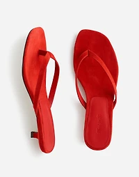 The Chiara Kitten Heel Thong Sandal | Madewell