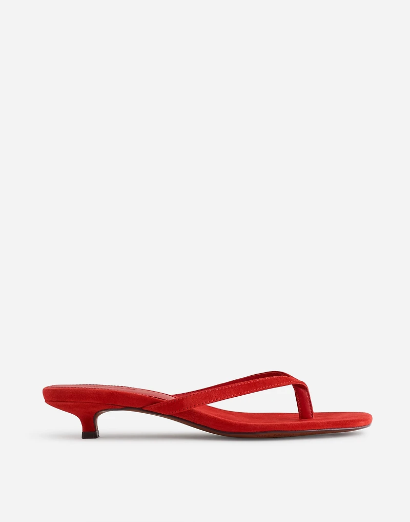 The Chiara Kitten Heel Thong Sandal | Madewell