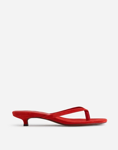 The Chiara Kitten Heel Thong Sandal | Madewell