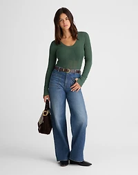 The Signature Knit Lace-Stitch Sweater | Madewell
