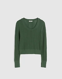 The Signature Knit Lace-Stitch Sweater | Madewell