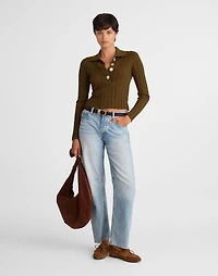 Ribbed Polo Sweater | Madewell