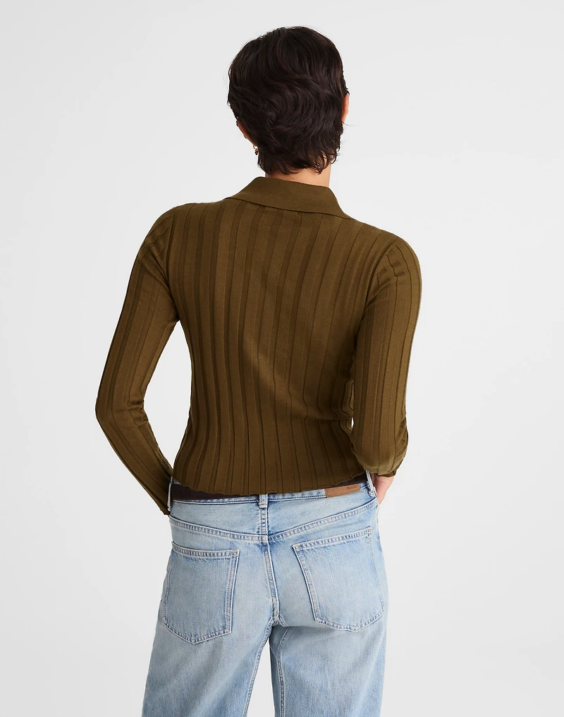 Ribbed Polo Sweater | Madewell