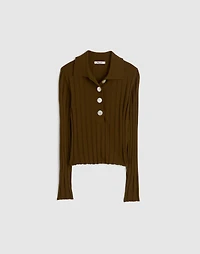 Ribbed Polo Sweater | Madewell