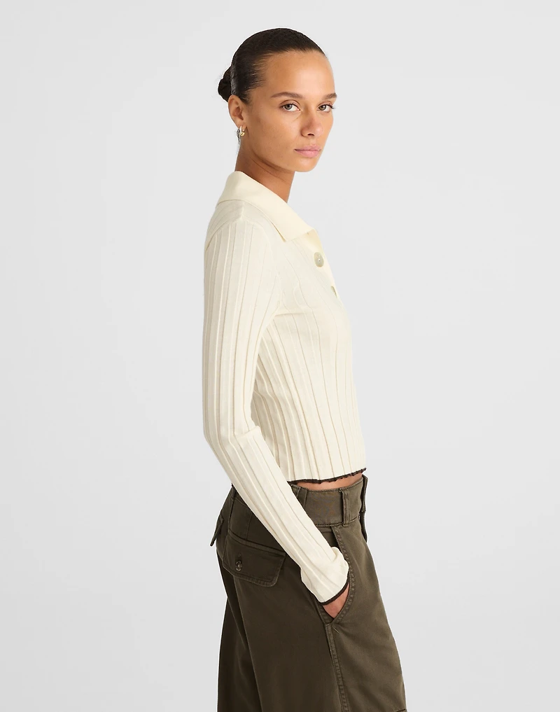 Ribbed Polo Sweater | Madewell