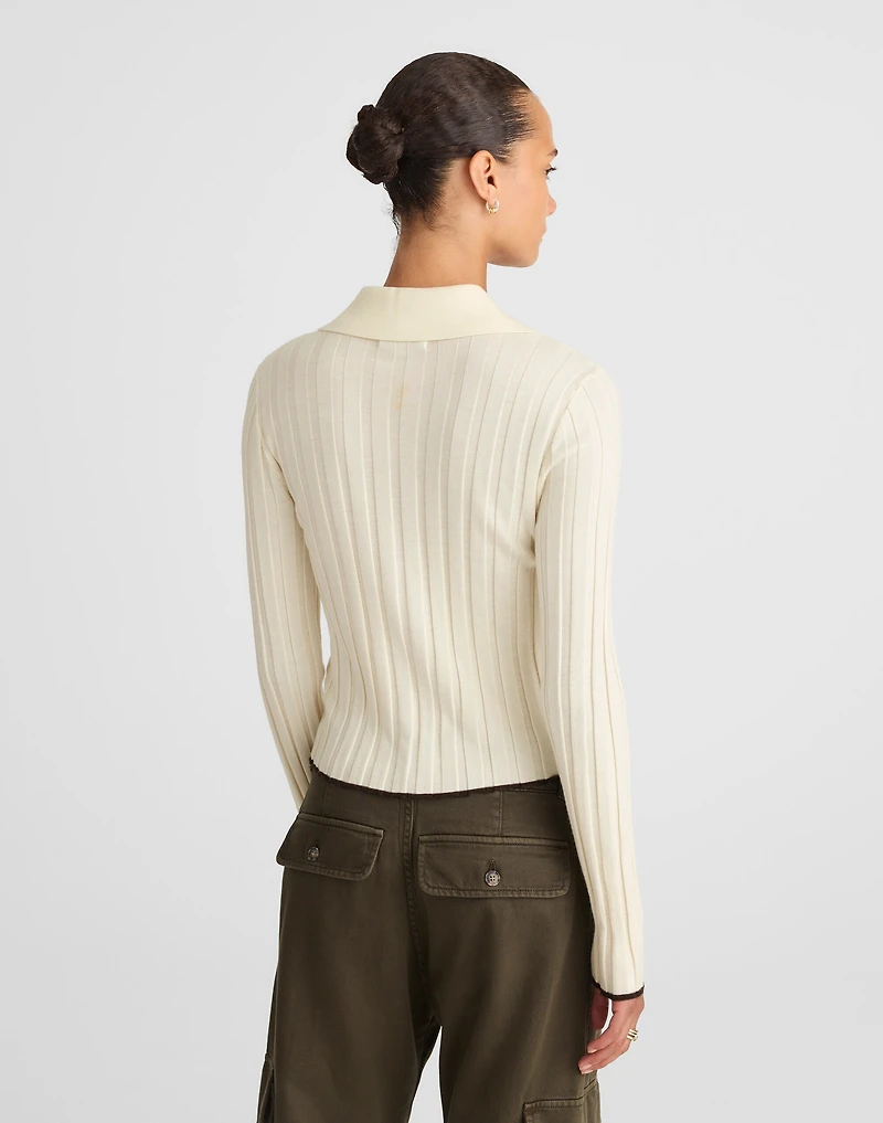 Ribbed Polo Sweater | Madewell