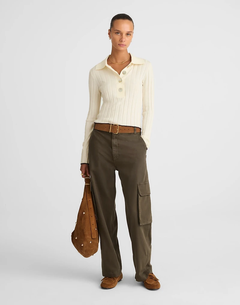 Ribbed Polo Sweater | Madewell