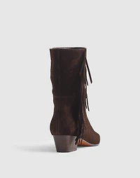 The Lexie Fringed Ankle Boot Suede | Madewell