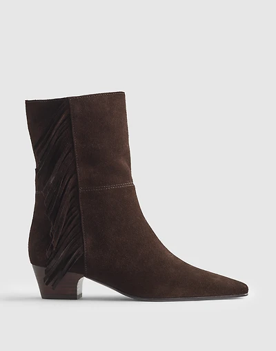 The Lexie Fringed Ankle Boot Suede | Madewell