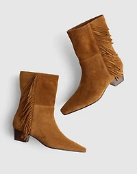 The Lexie Fringed Ankle Boot in Suede | Madewell
