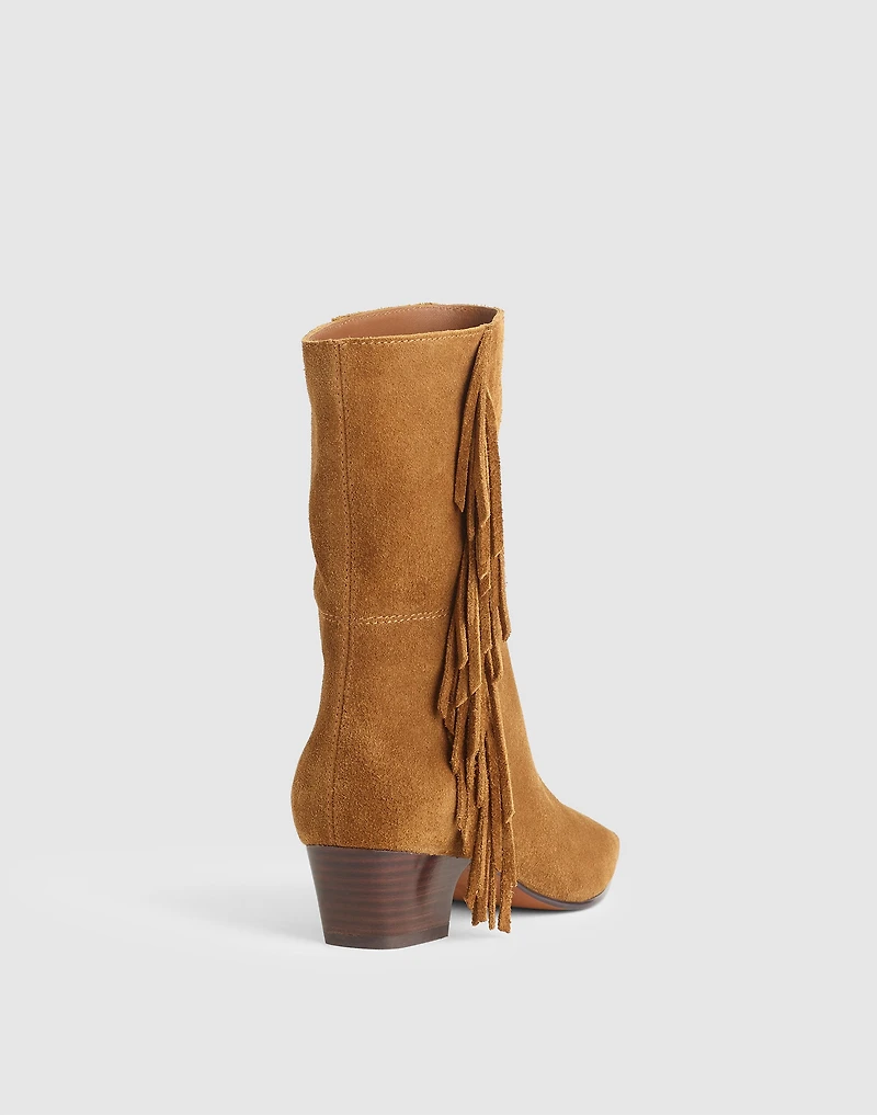 The Lexie Fringed Ankle Boot in Suede | Madewell