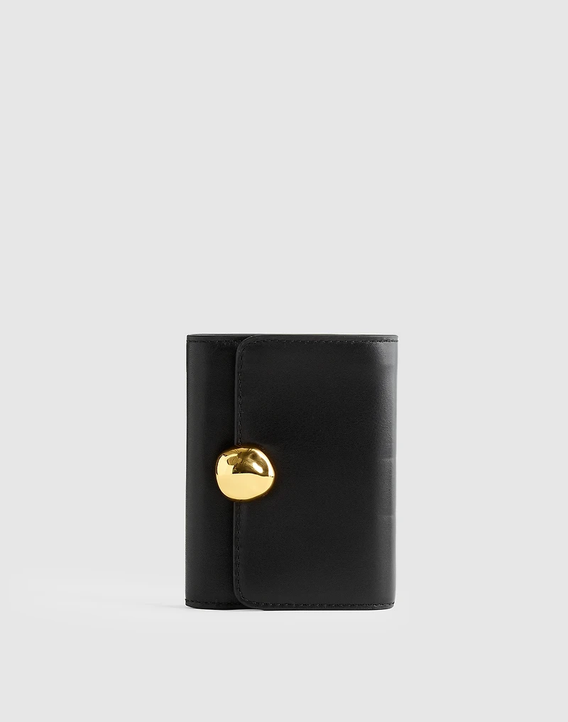 The Sculpted Metal Trifold Wallet | Madewell