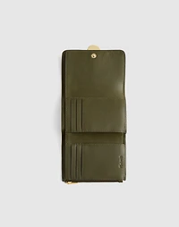 The Sculpted Metal Trifold Wallet | Madewell