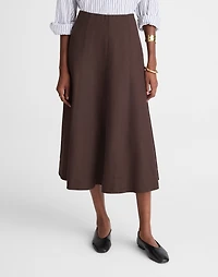 Paneled Midi Skirt in Cotton-Blend Twill | Madewell