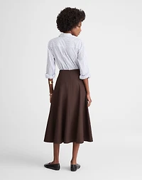 Paneled Midi Skirt in Cotton-Blend Twill | Madewell