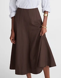 Paneled Midi Skirt in Cotton-Blend Twill | Madewell