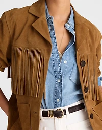 Fringe Shirt-Jacket Suede | Madewell