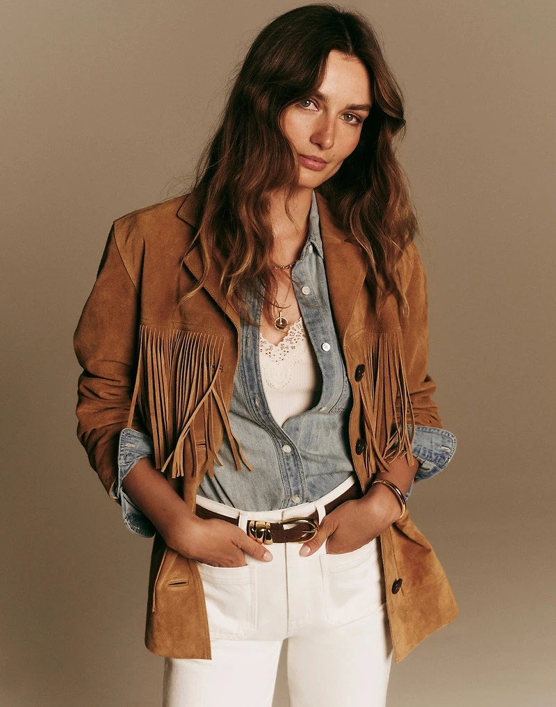 Fringe Shirt-Jacket Suede | Madewell