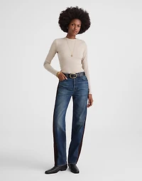 Ribbed Button Crewneck Tee | Madewell
